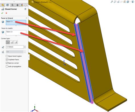 solidworks welded corner sheet metal|solidworks sheet metal closed corner.